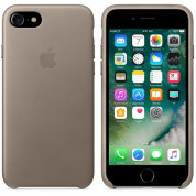 Apple iPhone Leather Case - оригинален кожен кейс (естествена кожа) за iPhone 8, iPhone 7 (светлосив) 3