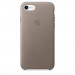 Apple iPhone Leather Case - оригинален кожен кейс (естествена кожа) за iPhone 8, iPhone 7 (светлосив) 1