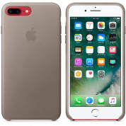 Apple iPhone Leather Case - оригинален кожен кейс (естествена кожа) за iPhone 8 Plus, iPhone 7 Plus (светлосив) 4