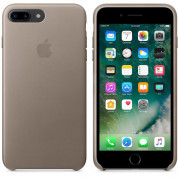 Apple iPhone Leather Case - оригинален кожен кейс (естествена кожа) за iPhone 8 Plus, iPhone 7 Plus (светлосив) 1
