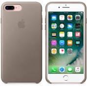 Apple iPhone Leather Case - оригинален кожен кейс (естествена кожа) за iPhone 8 Plus, iPhone 7 Plus (светлосив) 5