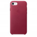 Apple iPhone Leather Case - оригинален кожен кейс (естествена кожа) за iPhone 8, iPhone 7 (светлочервен) 1