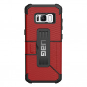 Urban Armor Gear Metropolis - удароустойчив хибриден кейс тип портфейл за Samsung Galaxy S8 (червен) 4