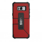 Urban Armor Gear Metropolis - удароустойчив хибриден кейс тип портфейл за Samsung Galaxy S8 Plus (червен) 3