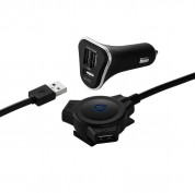 Qdos SharePort Car Hub USB Charger 5.7A - зарядно за кола (5.7A) с 5xUSB порта за мобилни устройства (черен)