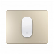 Satechi Aluminium Mouse Pad - дизайнерски алуминиев пад за мишка (златист) 3