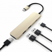 Satechi USB-C Multiport Adapter - мултифункционален хъб за свързване на допълнителна периферия за компютри с USB-C (златист) 8