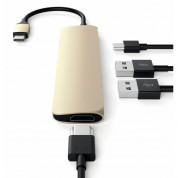 Satechi USB-C Multiport Adapter - мултифункционален хъб за свързване на допълнителна периферия за компютри с USB-C (златист) 9