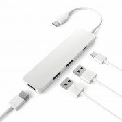 Satechi USB-C Multiport Adapter - мултифункционален хъб за свързване на допълнителна периферия за компютри с USB-C (сребрист) 8