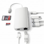 Satechi USB-C Aluminum Multiport Adapter - мултифункционален хъб за свързване на допълнителна периферия за компютри с USB-C (сребрист) 4
