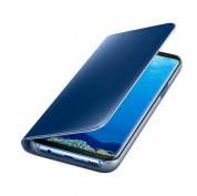 Samsung Clear View Stand Cover EF-ZG955CLEGWW - оригинален кейс с поставка, през който виждате информация от дисплея за Samsung Galaxy S8 Plus (син)