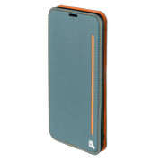 4smarts Flip Case Two Tone - кожен калъф с поставка и отделение за кр. карта за Samsung Galaxy A5 (2017) (син)