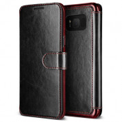 Verus Dandy Layered Case - кожен калъф, тип портфейл за Samsung Galaxy S8 Plus (черен)