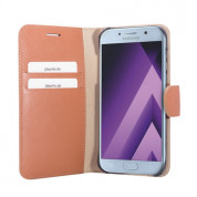 JT Berlin LeatherBook Style Case - хоризонтален кожен (естествена кожа) калъф тип портфейл за Samsung Galaxy A3 (2017)(кафяв) 3