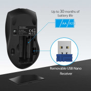 TeckNet M006 2.4G Wireless Mouse - ергономична безжична мишка (за Mac и PC) (черна) 4