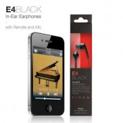 Elago E4 Sound Isolation In-Ear Earphones - слушалки с микрофон за iPhone, iPad, iPod и мобилни телефони (черни) 4