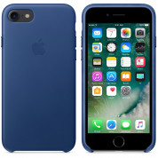 Apple iPhone Leather Case - оригинален кожен кейс (естествена кожа) за iPhone SE (2020) iPhone 8, iPhone 7 (сапфир) 1