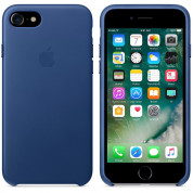 Apple iPhone Leather Case - оригинален кожен кейс (естествена кожа) за iPhone SE (2020) iPhone 8, iPhone 7 (сапфир) 3