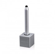 Just Mobile AluPen AluCube - луксозна прецизна алуминиева писалка (стайлус) с поставка (сребрист) 1