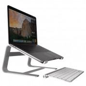 Macally Aluminium Laptop Stand - преносима алуминиева поставка за MacBook и лаптопи (сребриста)