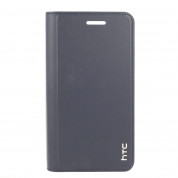 HTC Leather Flip Case HC C1332 - оригинален кожен кейс за HTC U Play (тъмносин)