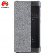 Huawei Smart View Flip Case - оригинален кожен калъф за Huawei Mate 9 Pro (сив)