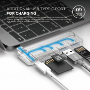 Elago Multi USB-C Hub - USB-C хъб към 2xUSB 3.0, MicroSD, SD и USB-C за MacBook и устройства с USB-C порт (тъмносив) 4