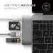 Elago Multi USB-C Hub - USB-C хъб към 2xUSB 3.0, MicroSD, SD и USB-C за MacBook и устройства с USB-C порт (тъмносив) 4