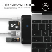 Elago Multi USB-C Hub - USB-C хъб към 2xUSB 3.0, MicroSD, SD и USB-C за MacBook и устройства с USB-C порт (черен) 3
