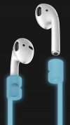 Elago AirPods Strap - тънко силиконово въженце за безжични слушалки Apple AirPods (бял-фосфор) 3