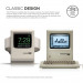 Elago W3 Watch Stand - силиконова винтидж поставка в стила на Apple Macintosh (1984) за Apple Watch (бяла) 2