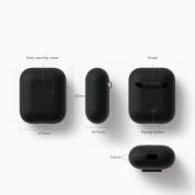 Elago Airpods Silicone Case - силиконов калъф за Apple Airpods (черен) 4
