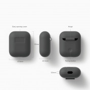 Elago Airpods Silicone Case - силиконов калъф за Apple Airpods (тъмносив) 4