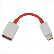 OnePlus OTG USB-C to USB-A Adapter - USB-A OTG адаптер за устройства с USB-C порт (червен)  1