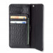 4smarts Ultimag Wallet Westport Reptile Case - универсален кожен калъф с магнитно захващане за смартфони до 6.1 инча (черен) 2