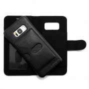 Prodigee Wallegee Case - кожен калъф, тип портфейл с отделящ се кейс и поставка за Samsung Galaxy S8 (черен)