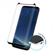 Eiger 3D Glass Case Friendly Curved Tempered Glass - калено стъклено защитно покритие с извити ръбове за целия дисплея на Samsung Galaxy S8 (черен-прозрачен) 1