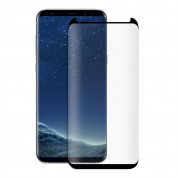Eiger 3D Glass Case Friendly Curved Tempered Glass - калено стъклено защитно покритие с извити ръбове за целия дисплея на Samsung Galaxy S8 Plus (черен-прозрачен)