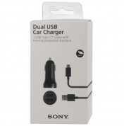 Sony Car Quick Charger 4.8A AN430 - зарядно за кола с 2xUSB изхода, 4.8A и с отделен USB-C кабел  6
