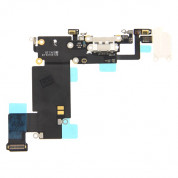 Apple iPhone 6S Plus System Connector and Flex Cable - оригинален лентов кабел с Lightning конектора, аудио жака и долния микрофон за iPhone 6S Plus (бял)