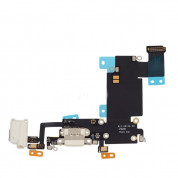 Apple System Connector and Flex Cable - оригинален лентов кабел с Lightning конектор, аудио жак и долен микрофон за iPhone 6S (бял)