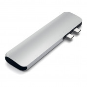 Satechi USB-C Pro USB Hub - мултифункционален хъб за свързване на допълнителна периферия за MacBook Pro (сребрист) 2