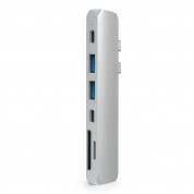 Satechi USB-C Pro USB Hub - мултифункционален хъб за свързване на допълнителна периферия за MacBook Pro (сребрист) 4