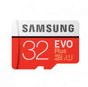 Samsung MicroSD 32GB EVO Plus UHS-I (U3) Memory Card - MicroSD памет със SD адаптер за Samsung устройства (клас 10) (модел 2017) 