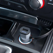 4smarts MultiCord Car Charger 17W, 3.4A MicroUSB + USB-C - зарядно за кола с кабел 1м. за microUSB и USB-C стандарти (черен-сив) 2