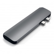 Satechi USB-C Pro USB Hub - мултифункционален хъб за свързване на допълнителна периферия за MacBook Pro (тъмносив) 4
