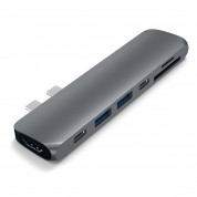 Satechi USB-C Pro USB Hub - мултифункционален хъб за свързване на допълнителна периферия за MacBook Pro (тъмносив) 1
