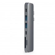 Satechi USB-C Pro USB Hub - мултифункционален хъб за свързване на допълнителна периферия за MacBook Pro (тъмносив) 3