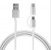 4smarts ComboCord MicroUSB + USB-C cable - плетен качествен кабел за microUSB и USB-C стандарти 100 см. (бял) 3
