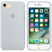 Apple Silicone Case - оригинален силиконов кейс за iPhone 8, iPhone 7 (бледосин) 2